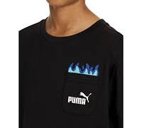 Puma Big Boys Fire Logo Graphic T-Shirt