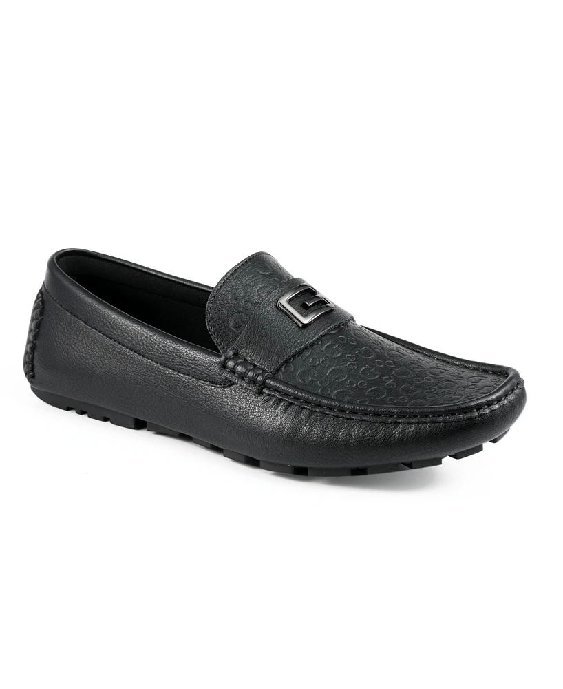 Guess Men's Alsto Ornamented Moc Toe Driving Loafers