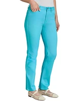 Jones New York Women's Lexington Mid Rise Straight Leg Denim Jeans
