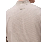 Calvin Klein Men's Relaxed Fit Seersucker Zip-Front Bomber Jacket