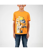 Naruto Uzumaki Crew Neck Short Sleeve 4pk Boy's Tees-xl