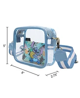 Lilo and Stitch Clear Stadium Crossbody with Envelope Shaped Wallet