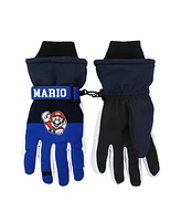 Super Mario Boys Bros Mario 2-Piece Knit Hat & Ski Gloves Combo Set