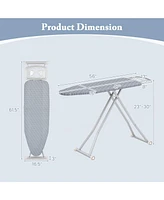 Ironing Board with Iron Rest and Removable Silver