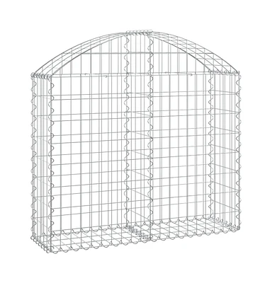 Arched Gabion Basket 39.4"x11.8"x31.5"/39.4" Galvanized Iron