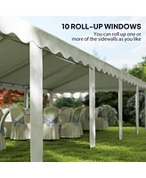Outsunny 16.5' x 33' Party Tent Canopy with Removable Sidewalls,