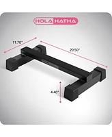 HolaHatha Calf Raise Bar for Leg Exercise, Fitness, and Strengthening Calf Muscles, Non Slip Steel Stretcher for Home Gym Equipment, Black