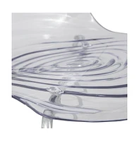 LeisureMod Astor Water Ripple Design Dining Chair Set of