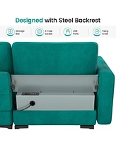 Modular 3-Seat L-Shaped Sectional Sofa Couch with Socket Usb Port