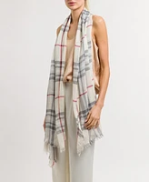 Fraas Women's Signature Plaid Lightweight Evening Wrap