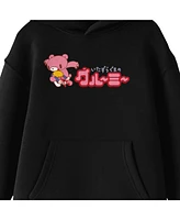 Gloomy Bear Hitting a Man Youth Black Graphic Hoodie-xl