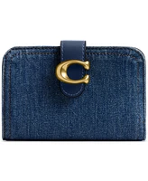 Coach Washed Denim Tabby Wallet