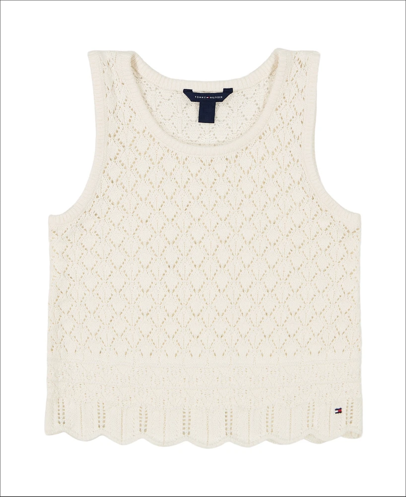 Tommy Hilfiger Big Girls Crochet Sweater Tank
