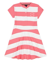 Tommy Hilfiger Big Girls Rugby Stripe Short Sleeve Dress