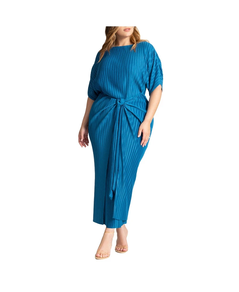 Eloquii Plus Draped Plisse Dress