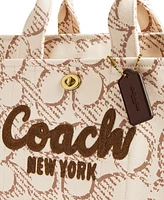 Coach Medium Signature Canvas Cargo Tote Bag