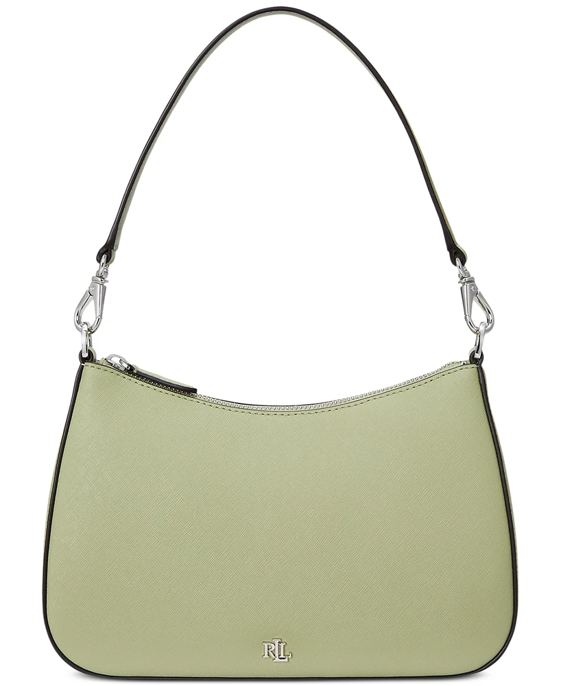 Lauren Ralph Lauren Women's Crosshatch Leather Medium Danni Shoulder Bag