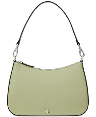 Lauren Ralph Lauren Women's Crosshatch Leather Medium Danni Shoulder Bag