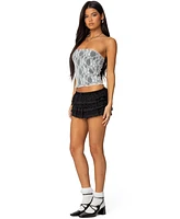 Edikted Womens Allison Lace Tube Top