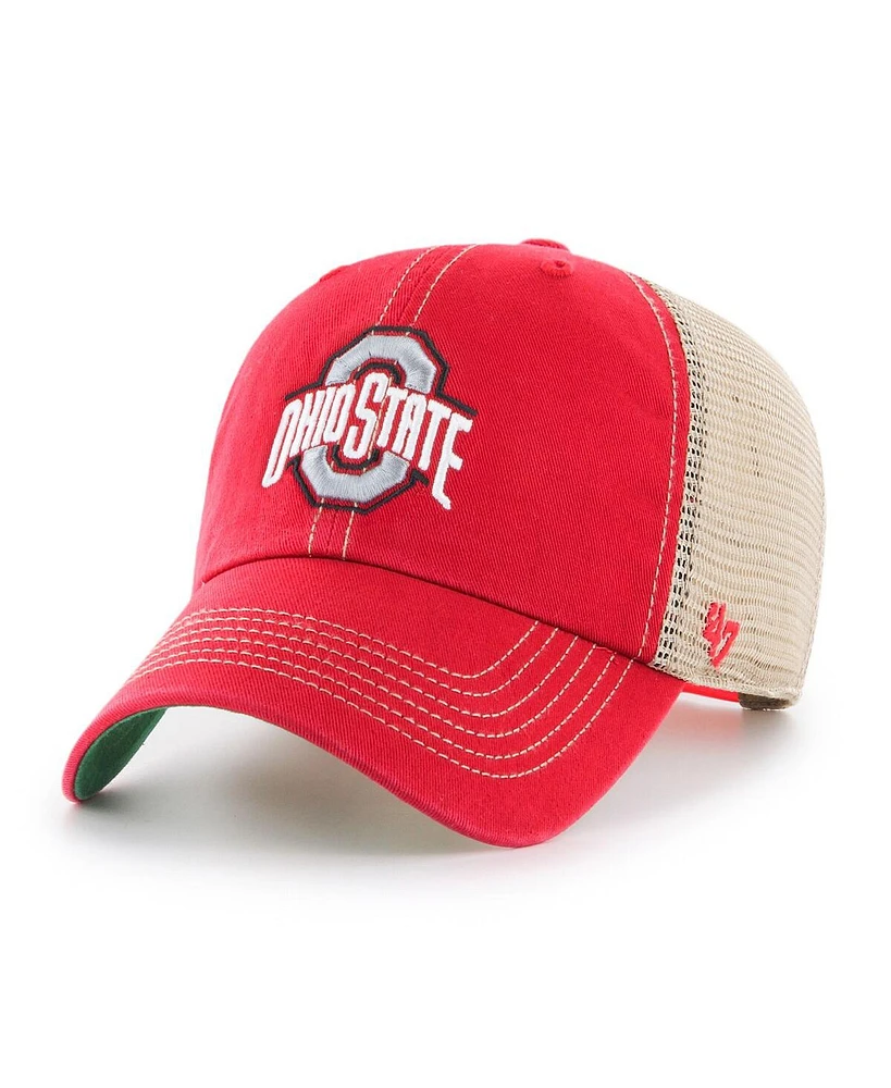 '47 Brand Men's Red Ohio State Buckeyes Trawler Clean Up Adjustable Hat
