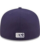 Men's New Era Navy Columbus Clippers Authentic Collection 59FIFTY Fitted Hat