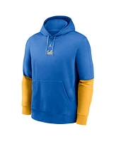 Jordan Men's Blue/Gold Ucla Bruins 2024 Sideline Club Pullover Hoodie