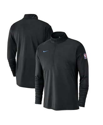 Nike Men's Black La Clippers 2024/25 City Edition Authentic Coaches Performance Half-Zip Top