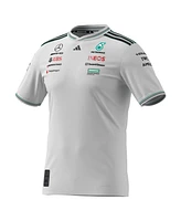 Adidas Men's White Mercedes-amg Petronas F1 Team Driver Wear Authentic T-Shirt