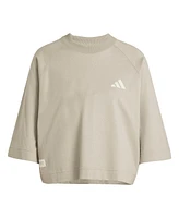 Adidas Women's Olive Mercedes-amg Petronas F1 Team Fan Wear Premium Oversized Top