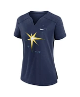 Nike Women's Navy Tampa Bay Rays Pure Pride Boxy Performance Notch Neck T-Shirt