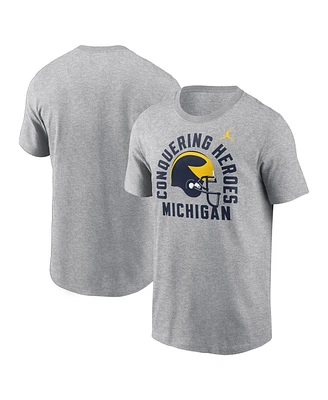 Jordan Men's Heather Gray Michigan Wolverines Local Song T-Shirt