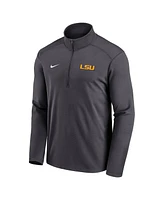 Nike Men's Anthracite Lsu Tigers Primetime Pacer Performance Half-Zip Top