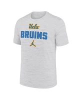 Jordan Men's White Ucla Bruins Campus Slant Velocity Performance T-Shirt