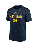 Jordan Men's Navy Michigan Wolverines Campus Slant Velocity Performance T-Shirt