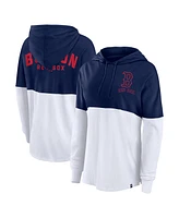 Fanatics Women's Navy/White Boston Red Sox Backup Option Pullover Hoodie