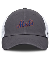 Nike Men's Gray New York Mets Wordmark Club Adjustable Trucker Hat