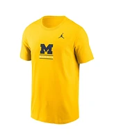 Jordan Men's Maize Michigan Wolverines 2-Hit T-Shirt