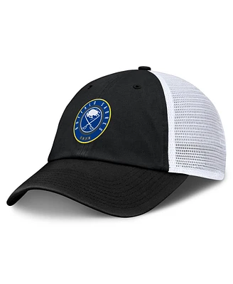 Fanatics Men's Black/White Buffalo Sabres Averie Trucker Adjustable Hat