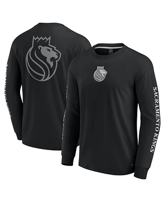 Fanatics Men's Black Sacramento Kings Elements Strive Long Sleeve T-Shirt