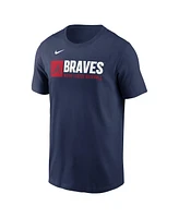 Nike Men's Navy Atlanta Braves Team Block T-Shirt