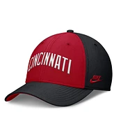 Nike Men's Black/Red Cincinnati Reds Rise Swoosh Performance Flex Hat