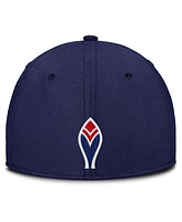 Nike Men's Navy/Red Atlanta Braves Rise Swoosh Performance Flex Hat