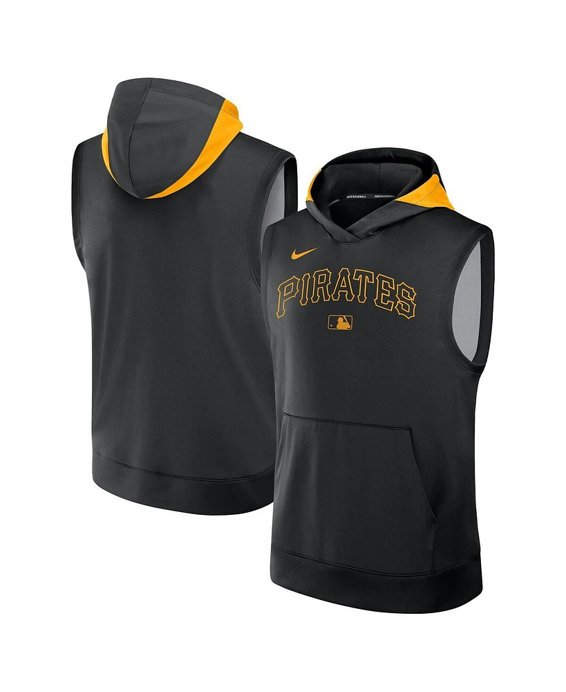 Nike Men's Black Pittsburgh Pirates Authentic Collection Performance Sleeveless Pullover Hoodie