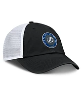 Fanatics Men's Black/White Tampa Bay Lightning Averie Trucker Adjustable Hat