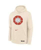 Nike Big Boys and Girls Tan Detroit Pistons 2024/25 City Edition Club Fleece Pullover Hoodie