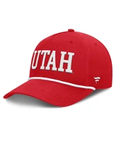 Fanatics Men's Red Utah Utes Foul Ball Rope Adjustable Hat