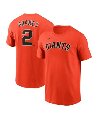 Nike Men's Willy Adames Orange San Francisco Giants Fuse Name Number T-Shirt