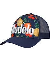 Lids Men's Navy Modelo A-Frame Floral Trucker Adjustable Hat