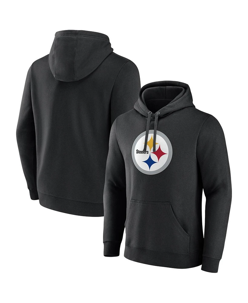 Fanatics Men's Black Pittsburgh Steelers Primary Logo Fleece Pullover Hoodie