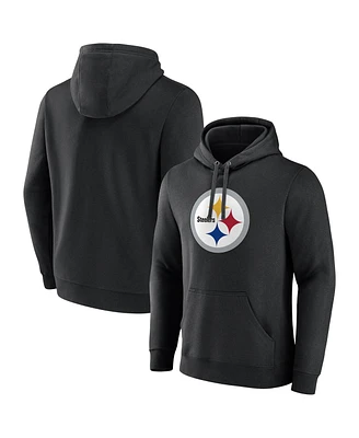 Fanatics Men's Black Pittsburgh Steelers Primary Logo Fleece Pullover Hoodie